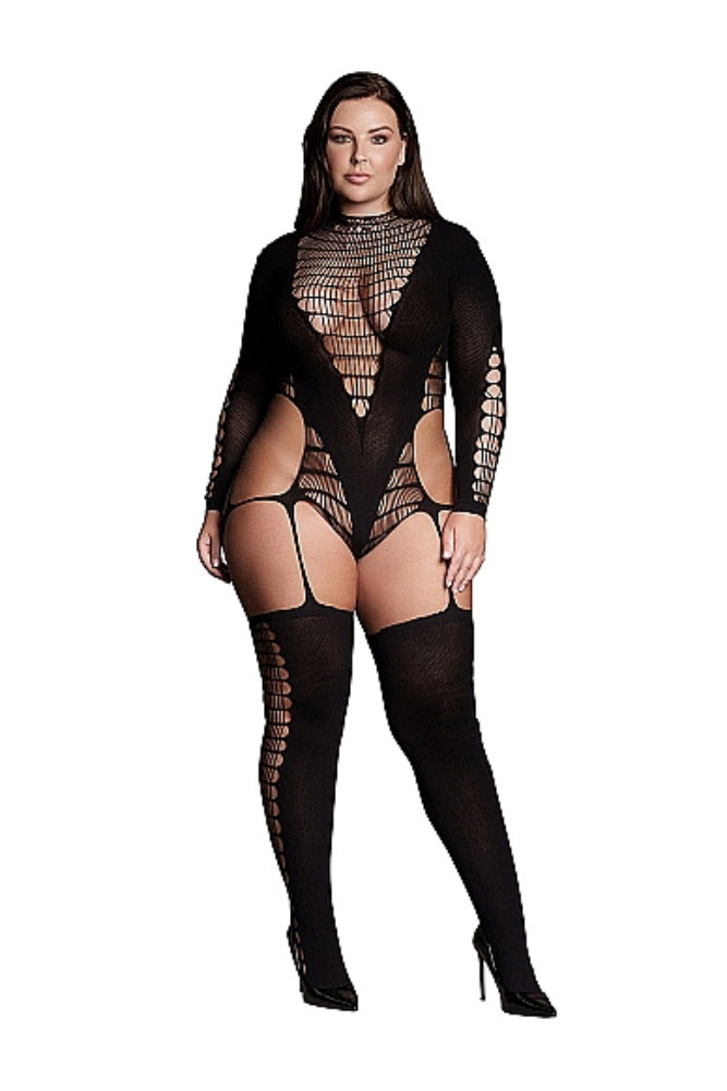 Shots Toys - Le Désir - SHA010 - Kalyke Bodystocking - Black - OS/XL - Stag Shop