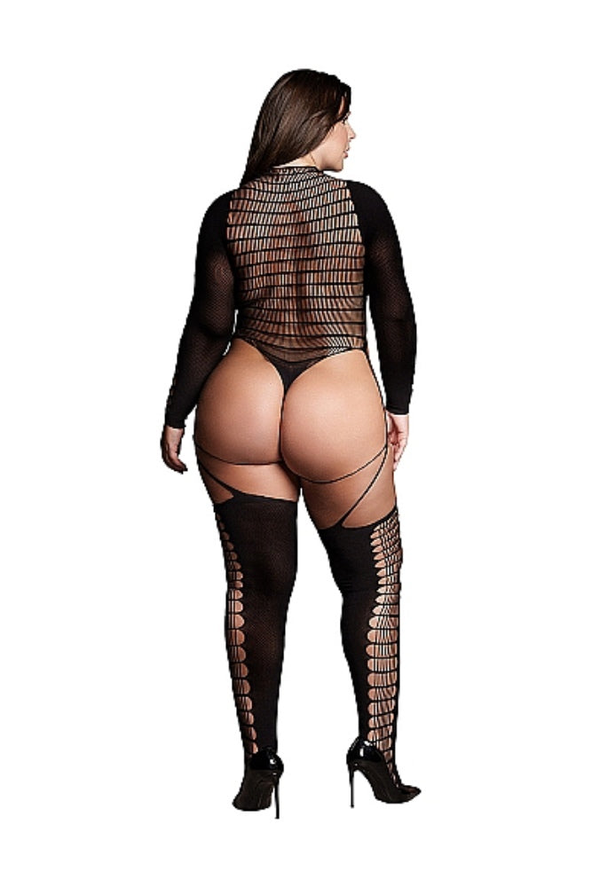 Shots Toys - Le Désir - SHA010 - Kalyke Bodystocking - Black - OS/XL - Stag Shop
