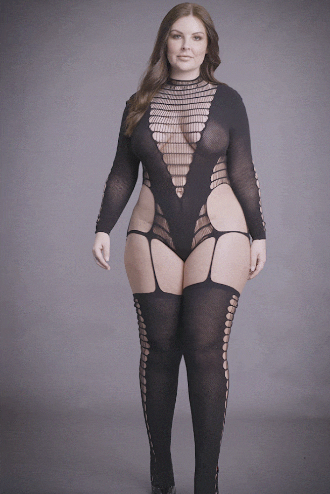 Shots Toys - Le Désir - SHA010 - Kalyke Bodystocking - Black - OS/XL - Stag Shop