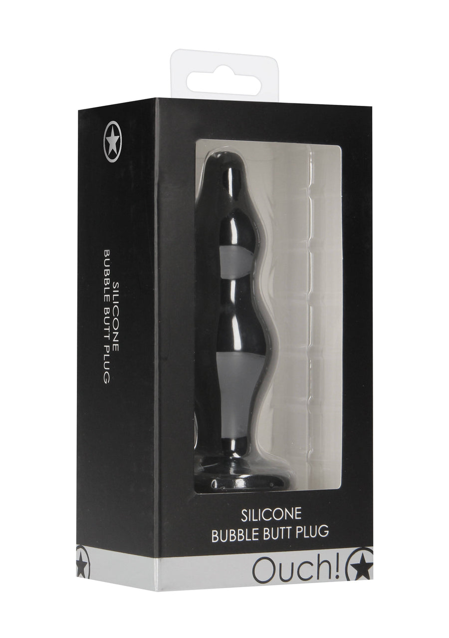Ouch by Shots Toys - Bubble Butt Plug - Black - Stag Shop