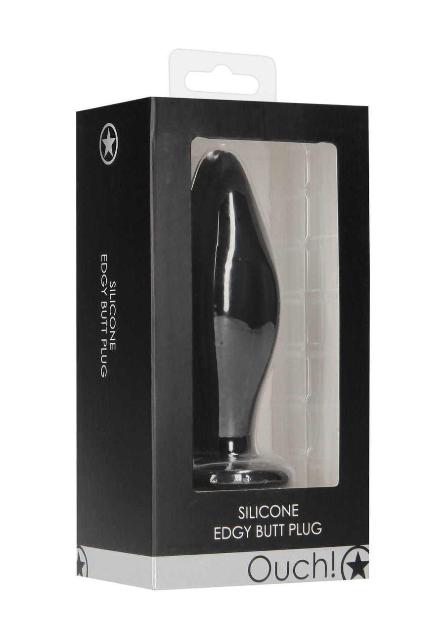 Ouch by Shots Toys - Edgy Butt Plug - Black - Stag Shop