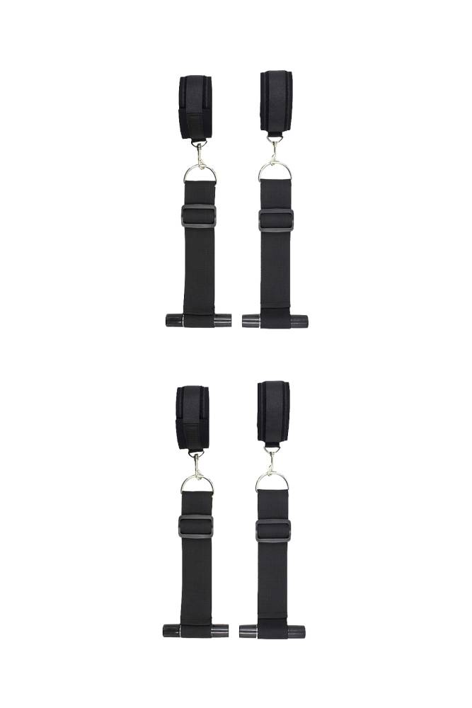 Ouch by Shots Toys - Black & White - Door Restraint Kit - Black - Stag Shop