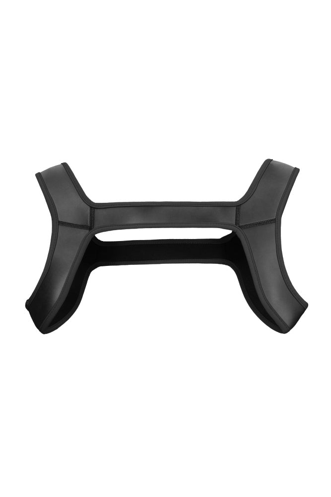 Ouch by Shots Toys - Puppy Play - Neoprene Harness - Black - L/XL - Stag Shop