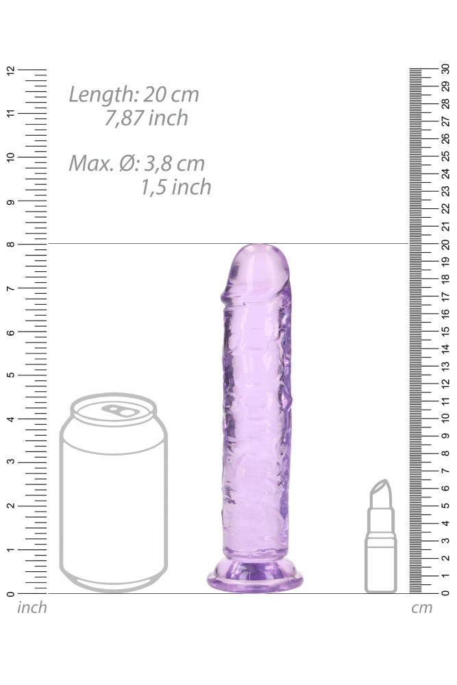 Shots Toys - Real Rock - 7" Realistic Dildo with Suction Cup - Purple - Stag Shop