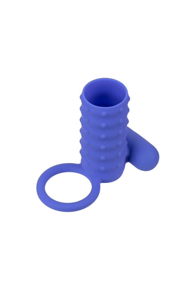 Cal Exotics - Silicone Rechargeable Endless Desires Enhancer Cock Ring - Blue - Stag Shop