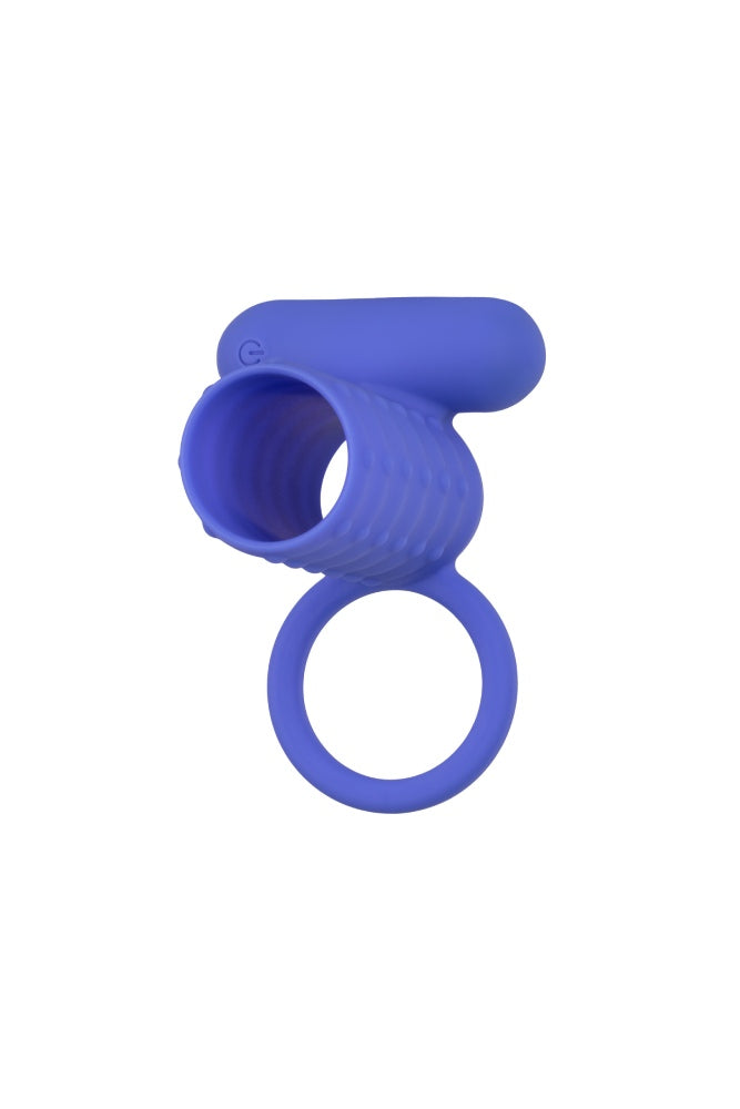 Cal Exotics - Silicone Rechargeable Endless Desires Enhancer Cock Ring - Blue - Stag Shop