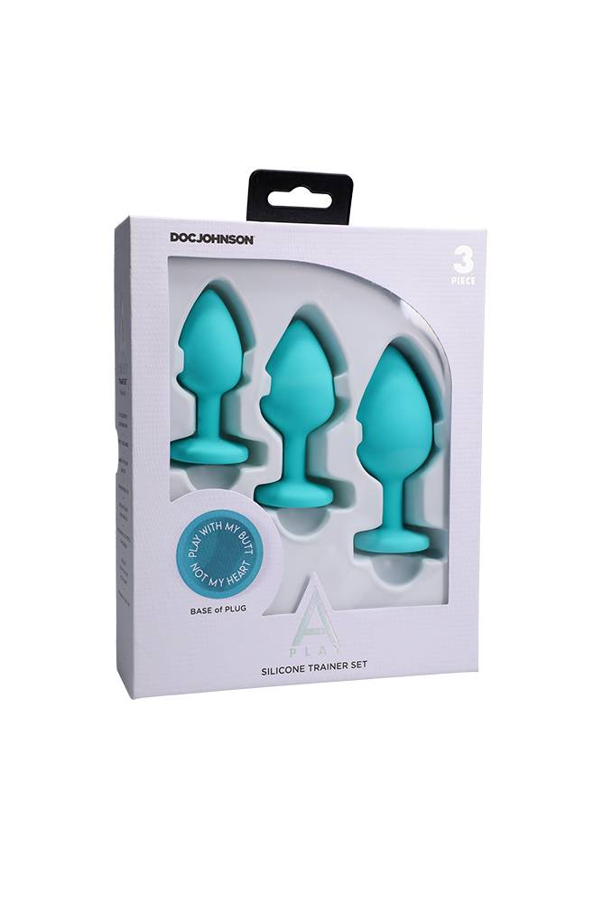 Doc Johnson - A Play - Silicone Anal Trainer Set - Teal - Stag Shop