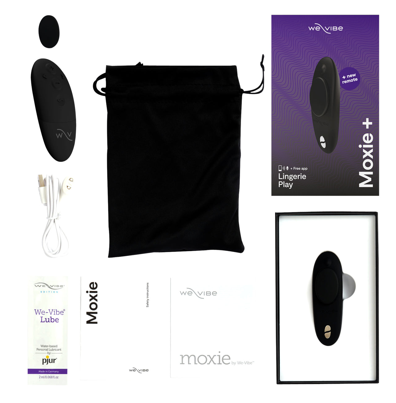We-Vibe - Moxie + Wearable Bluetooth Clitoral Vibrator - Black - Stag Shop