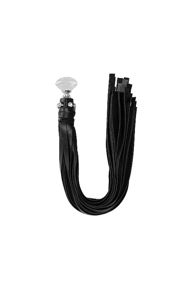 Ouch by Shots Toys - Diamond Studded Whip - Black - Stag Shop