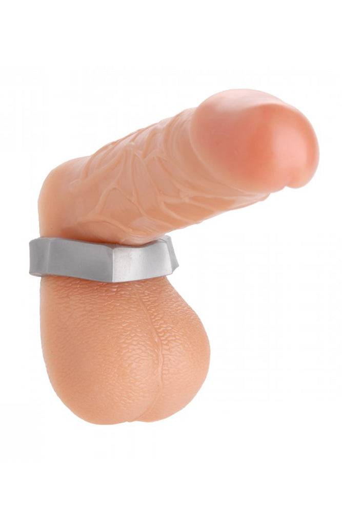 XR Brands - Master Series - Silver Hex - Heavy Duty Cock Ring - Stag Shop