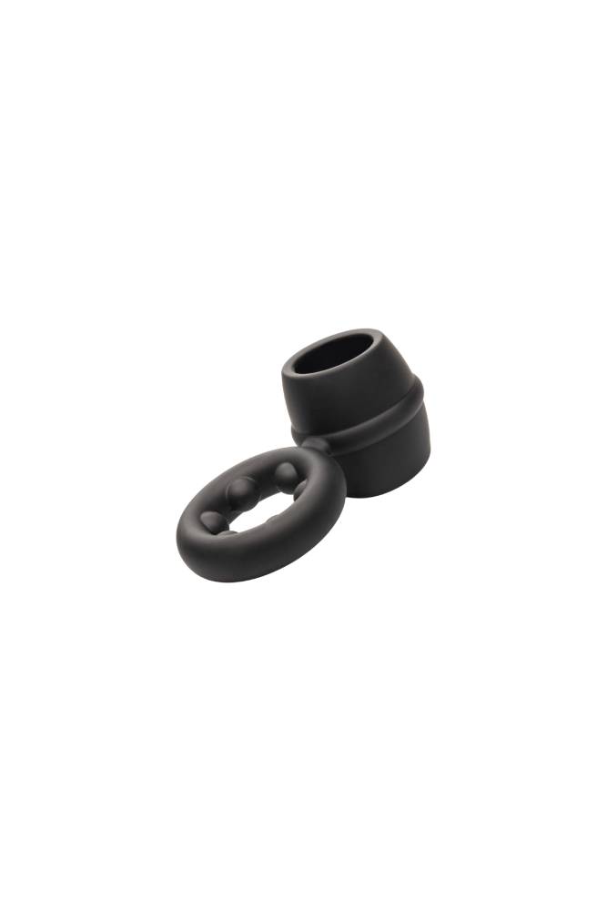 Cal Exotics - Alpha - Liquid Silicone Dual Magnum Ring - Black - Stag Shop