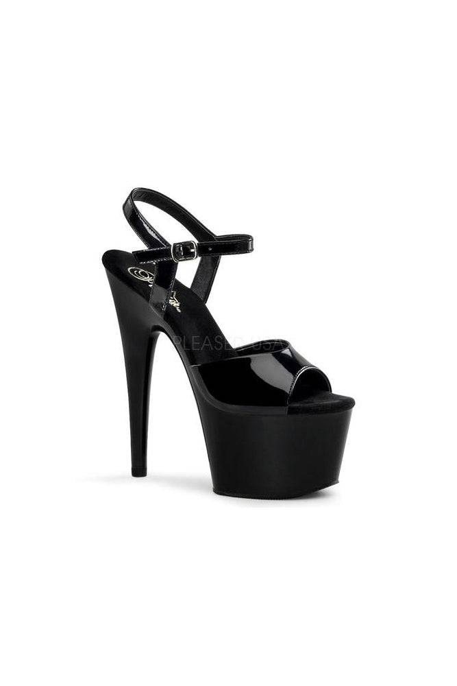 Pleaser USA - Adore 7 Inch Heel with Ankle Strap - Black - Stag Shop