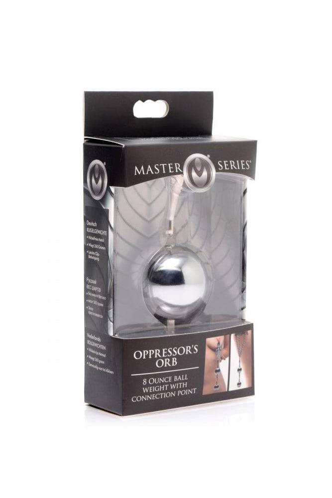 XR Brands - Master Series - Oppressor’s Orb Ball Weight with Connection Point - 8oz - Stag Shop