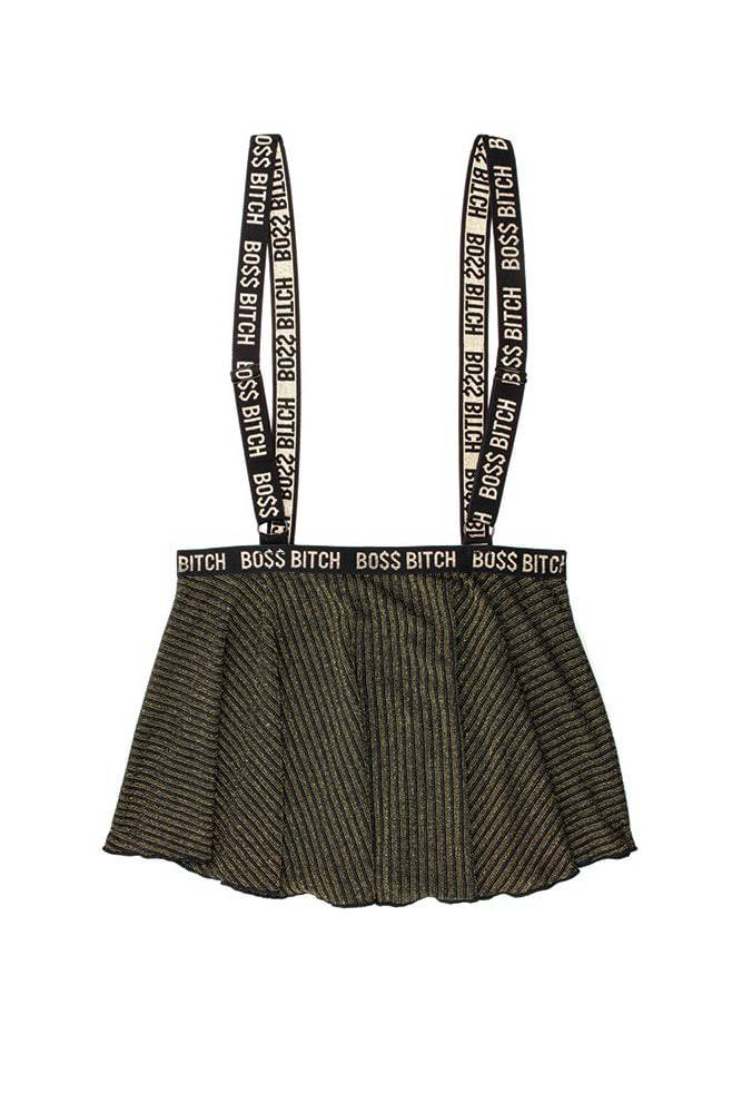 Fantasy Lingerie - AF911 - BOSS Bitch Suspender Skirt - Black/Gold - Stag Shop