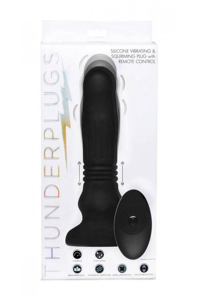 XR Brands - Thunderplugs - Silicone Swelling & Thrusting Plug with Remote Control - Stag Shop