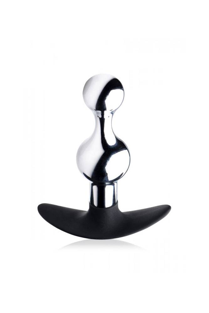 XR Brands - Master Series - Dark Drop Metal and Silicone Beaded Anal Plug - Stag Shop