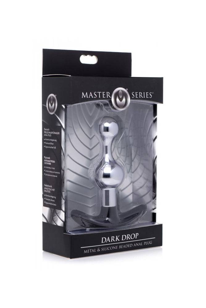 XR Brands - Master Series - Dark Drop Metal and Silicone Beaded Anal Plug - Stag Shop