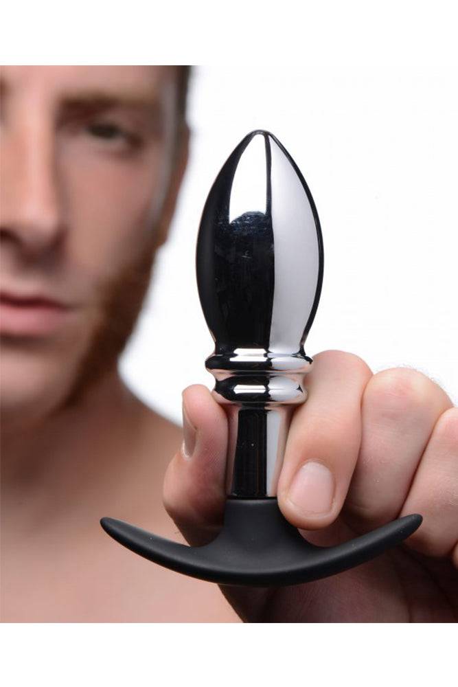 XR Brands - Master Series - Dark Stopper Metal and Silicone Anal Plug - Stag Shop