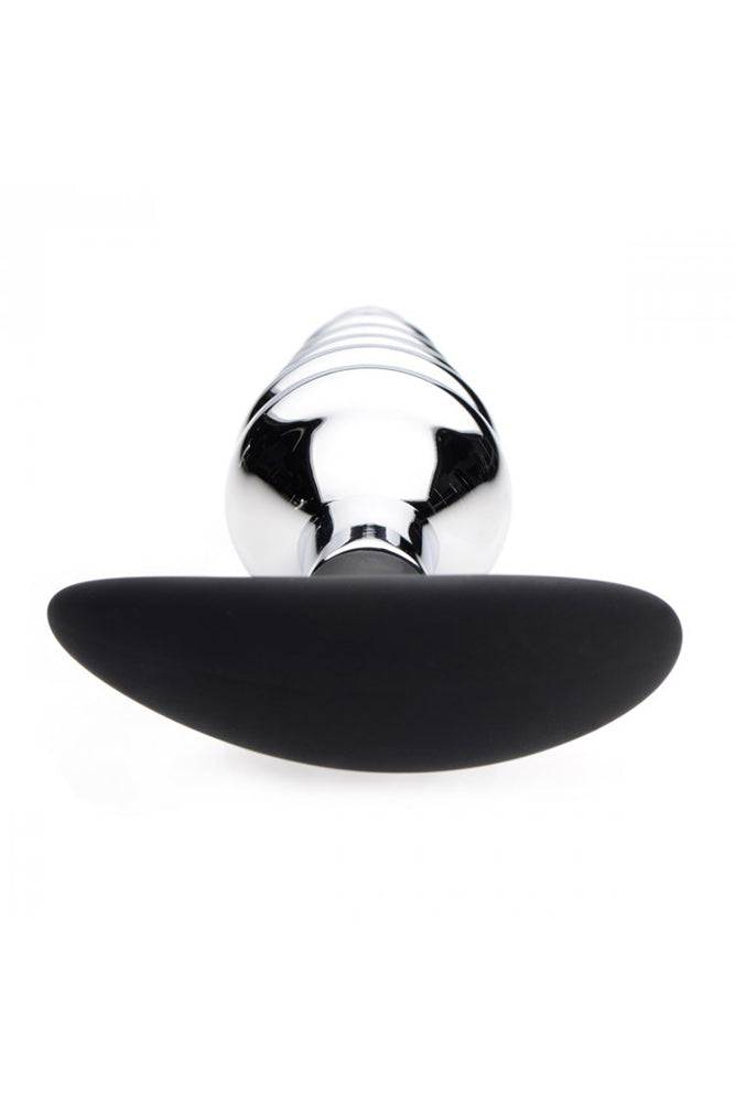 XR Brands - Master Series - Dark Hive Metal and Silicone Ribbed Anal Plug - Stag Shop