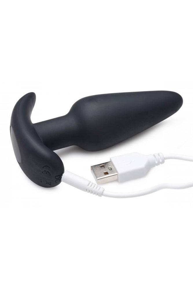 XR Brands - BANG - Remote Control 21X Vibrating Silicone Butt Plug - Black - Stag Shop