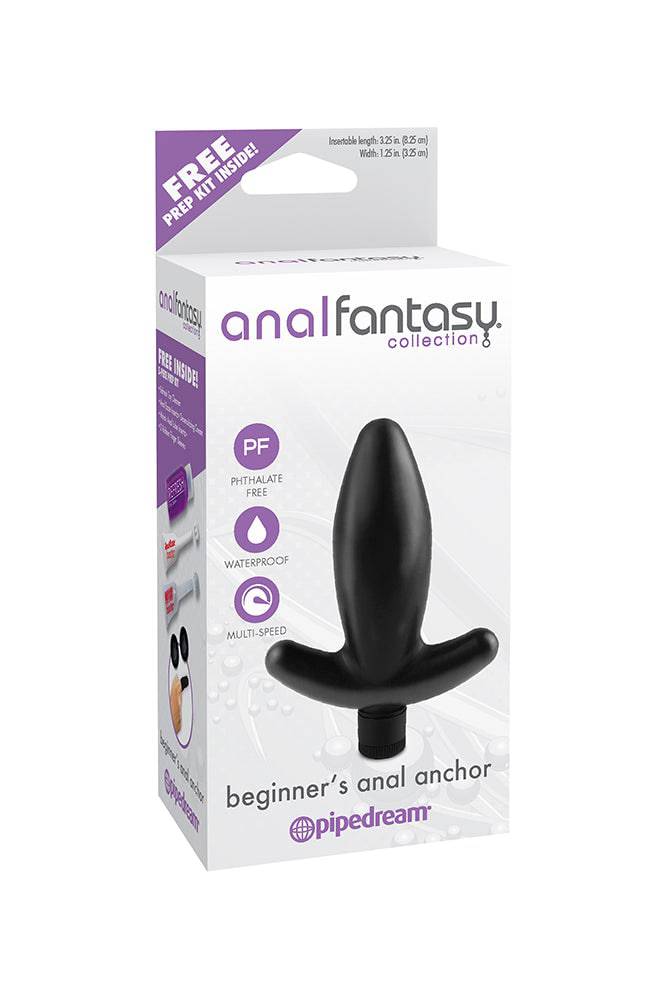 Pipedream - Anal Fantasy - Beginner's Anal Anchor Vibrating Butt Plug - Black - Stag Shop