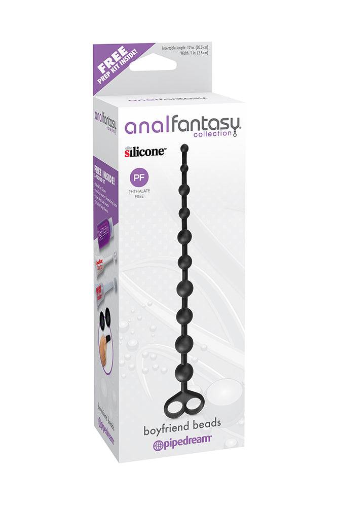Pipedream - Anal Fantasy - Boyfriend Anal Beads - Black - Stag Shop
