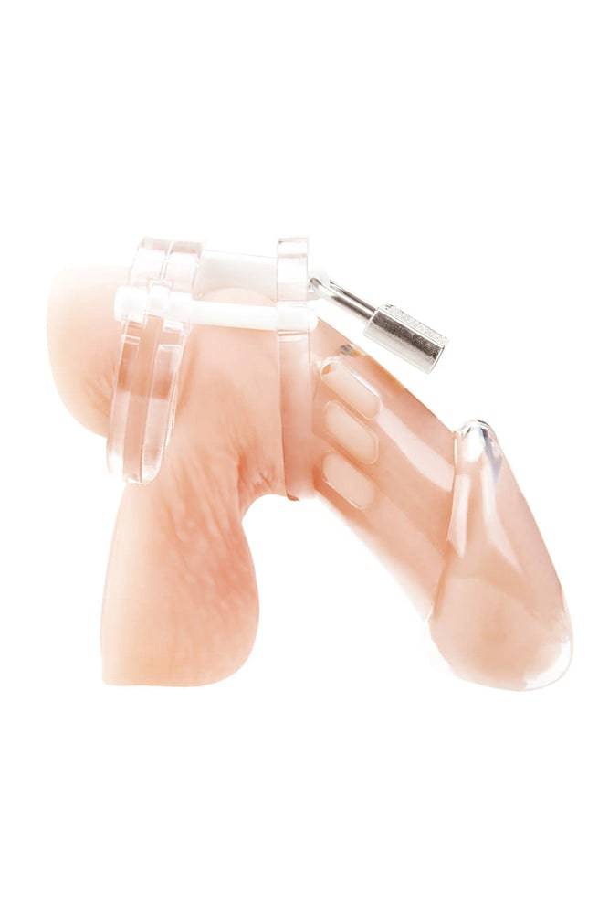 Electric Eel - Blue Line - Acrylic Chastity Cage - Clear - Stag Shop