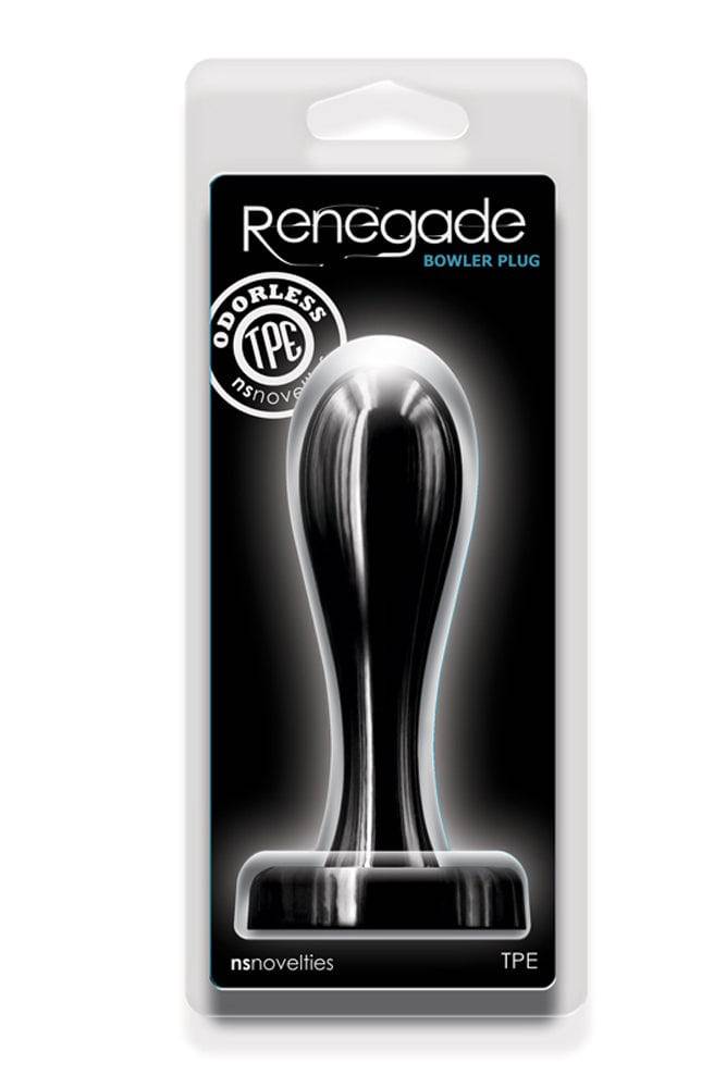 Ns Novelties - Renegade - Bowler Anal Plug - Large - Black - Stag Shop