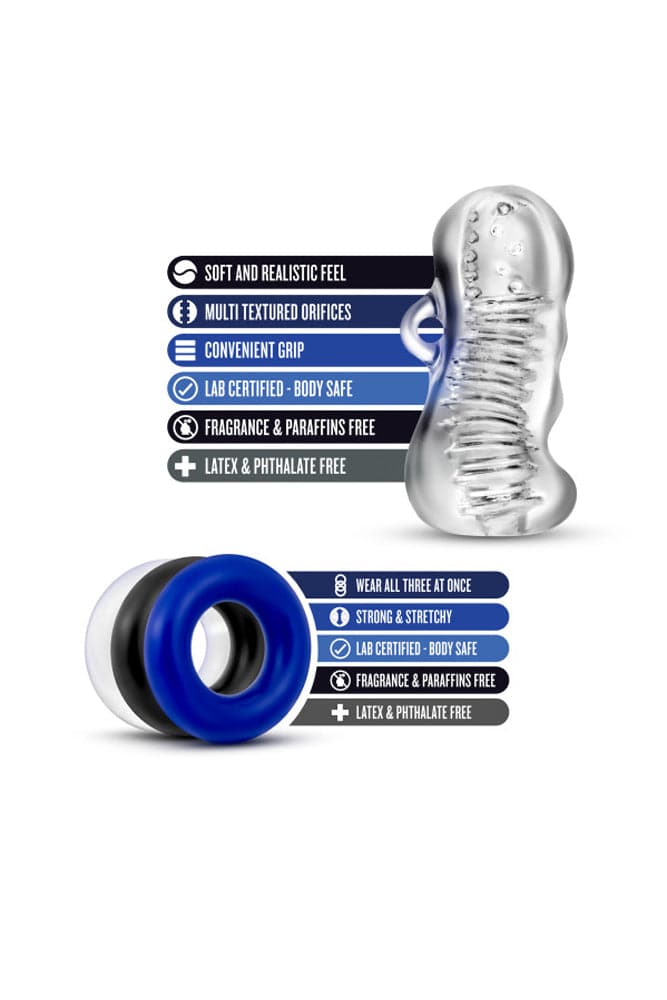 Blush Novelties - Quickie Kit - Jerk Off - Clear - Stag Shop