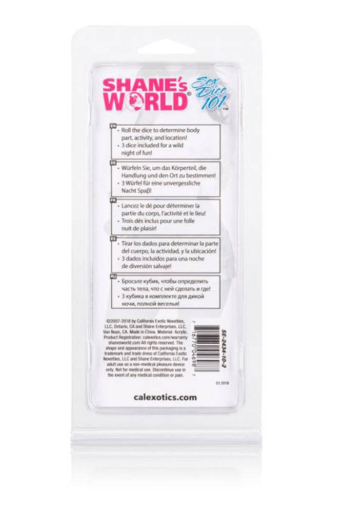 Cal Exotics - Shane's World - Sex Dice 101 Game - Stag Shop