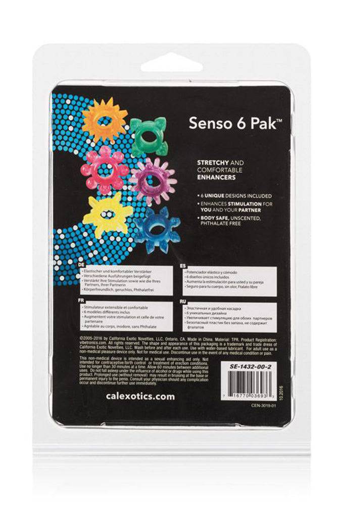Cal Exotics - Senso 6-pack Textured Cock Rings - Stag Shop