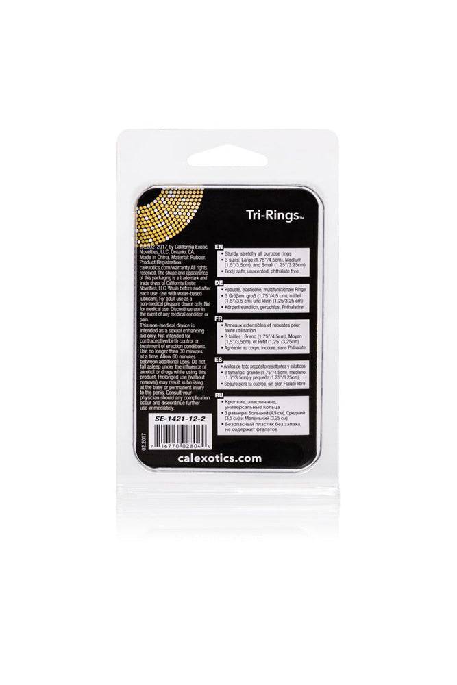 Cal Exotics - Tri-Rings Cock Ring Set - Blue - Stag Shop