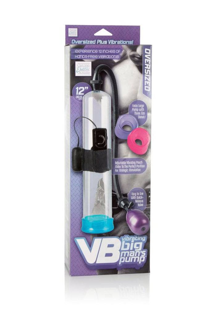 Cal Exotics - Vibrating Big Man's Penis Pump - Oversized - Stag Shop