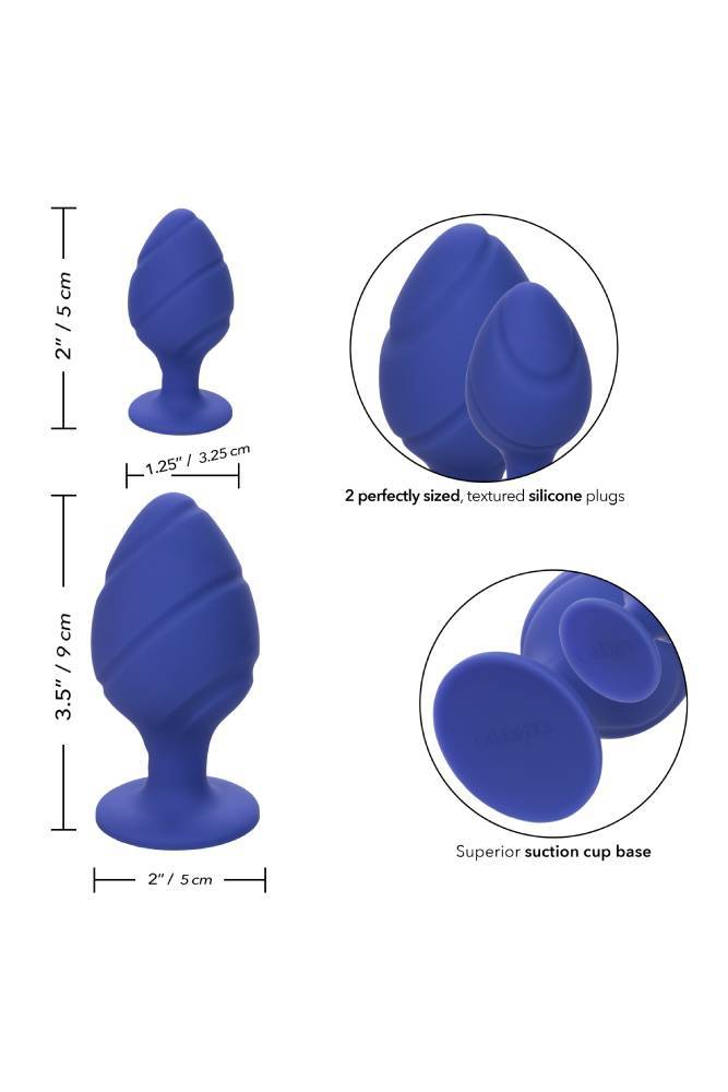Cal Exotics - Cheeky Butt Plug Set - Purple - Stag Shop