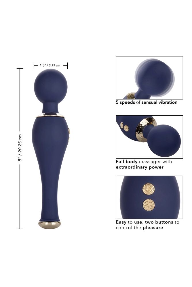 Cal Exotics - Chic - Poppy Massage Wand - Blue - Stag Shop