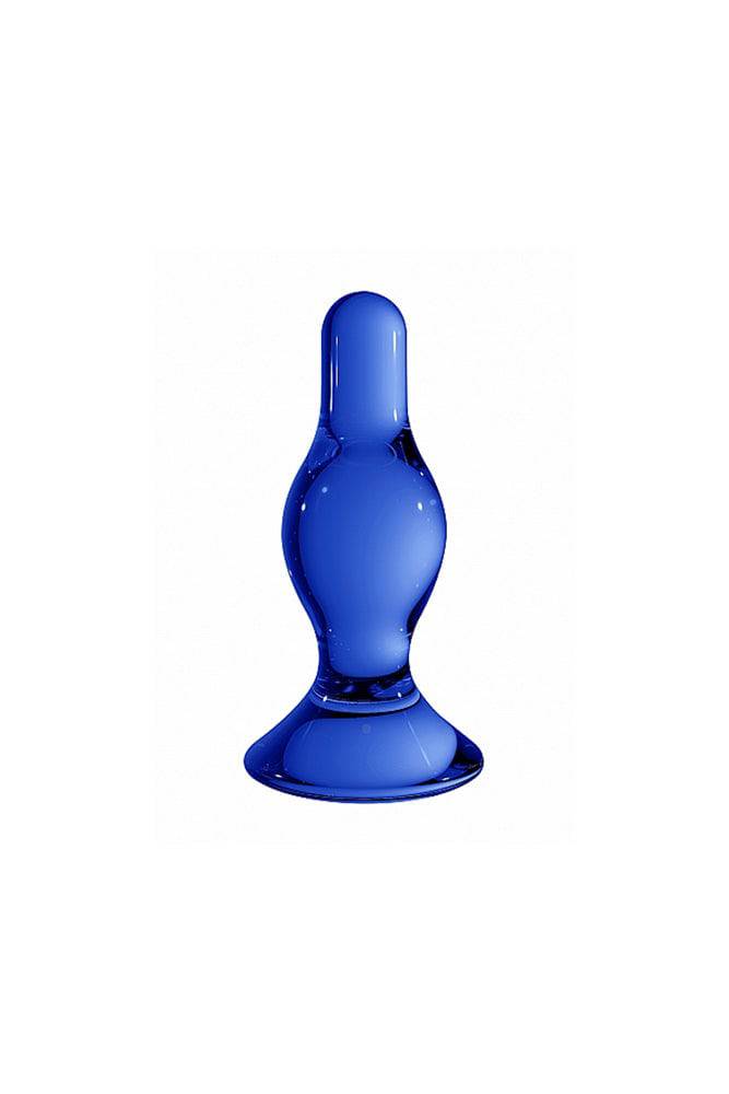 Shots Toys - Chrystalino - Classy Glass Butt Plug - Blue - Stag Shop