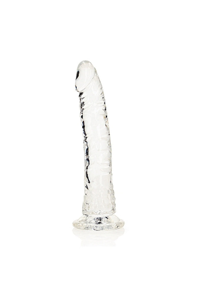 Shots Toys - Real Rock - 8" Slim Realistic Dildo with Suction Cup - Clear - Stag Shop