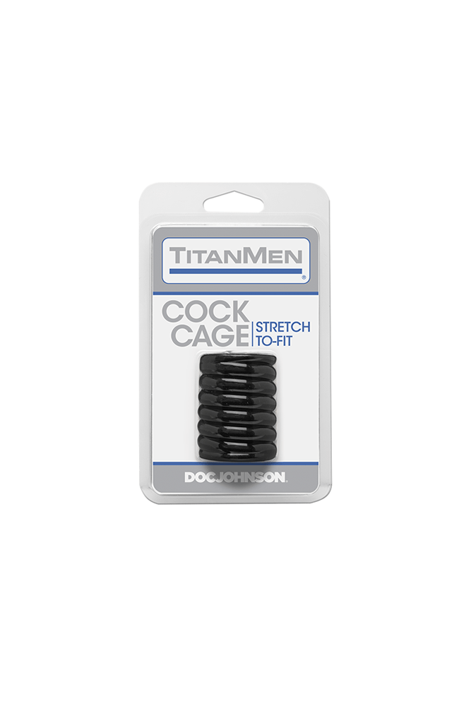 Doc Johnson - Titanmen - Cock Cage - Black - Stag Shop