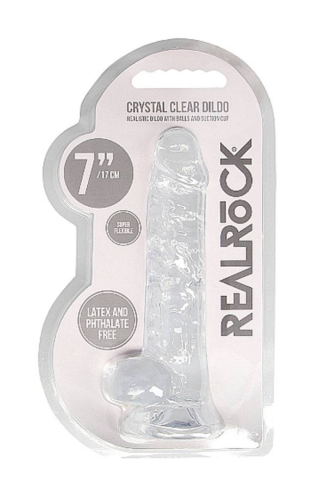 Shots Toys - Real Rock - 7-inch Crystal Clear Dildo - Assorted - Stag Shop