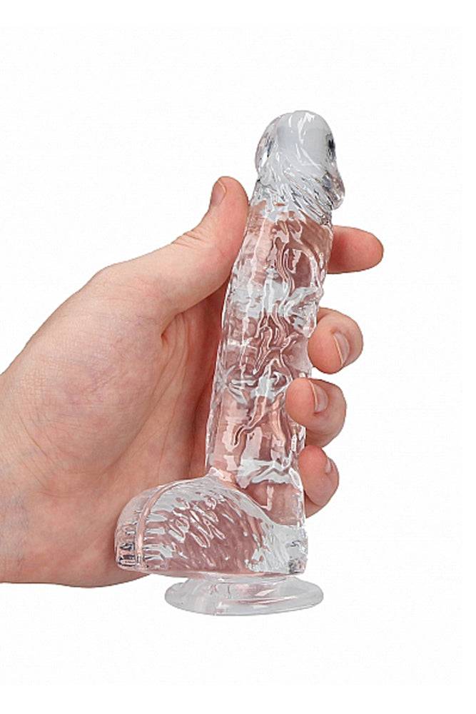 Shots Toys - Real Rock - 6-inch Crystal Clear Dildo - Assorted - Stag Shop