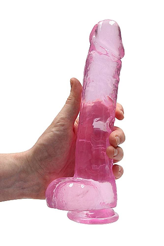 Shots Toys - Real Rock - 9-inch Crystal Clear Dildo - Assorted - Stag Shop