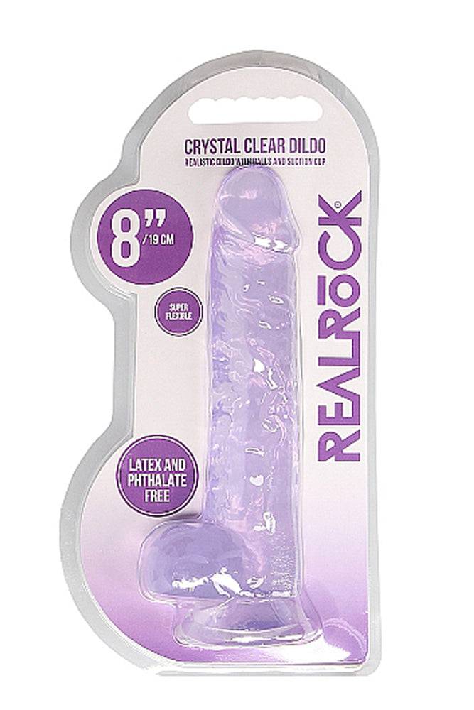 Shots Toys - Real Rock - 8-inch Crystal Clear Dildo - Assorted - Stag Shop