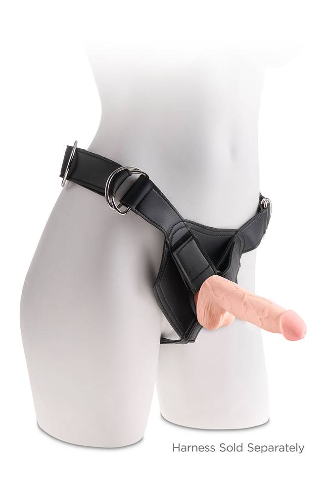 Pipedream - King Cock Plus - Triple Density Realistic Dildo With Balls - 6.5 Inch - Beige - Stag Shop