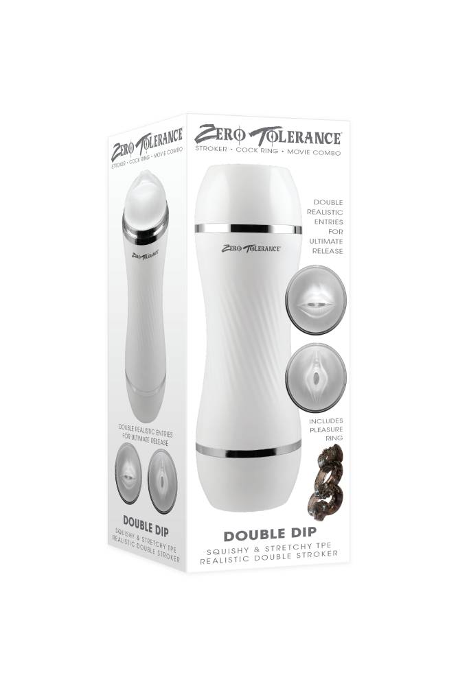 Zero Tolerance - Double Dip Dual Ended Stroker - White - Stag Shop
