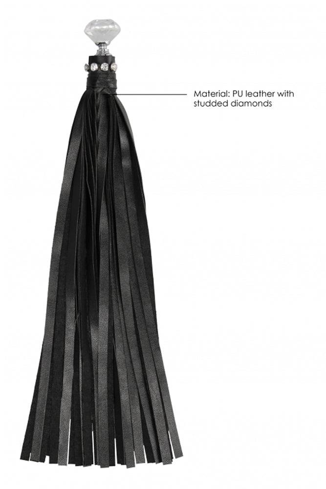 Ouch by Shots Toys - Diamond Studded Whip - Black - Stag Shop