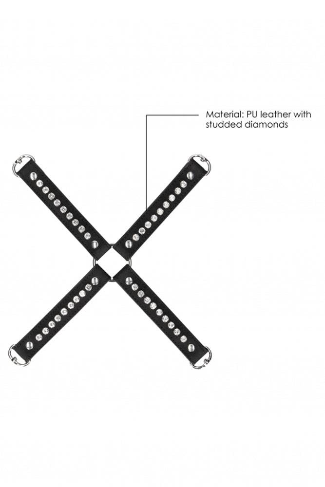 Ouch by Shots Toys - Diamond Studded Hogtie - Black - Stag Shop