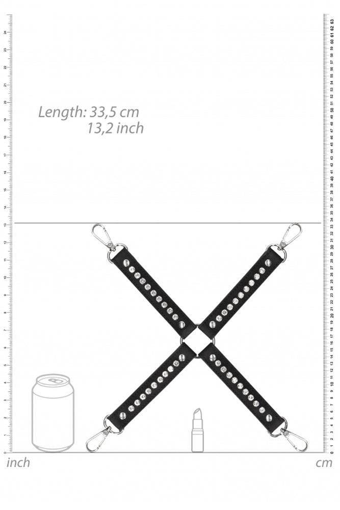 Ouch by Shots Toys - Diamond Studded Hogtie - Black - Stag Shop