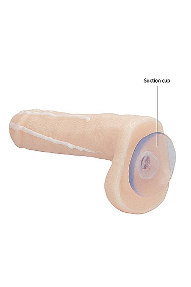 Shots Toys - Dicky Soap with Balls - Cum Covered - Beige - Stag Shop