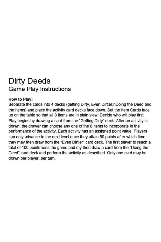 Little Genie - Dirty Deeds Adult Game - Stag Shop