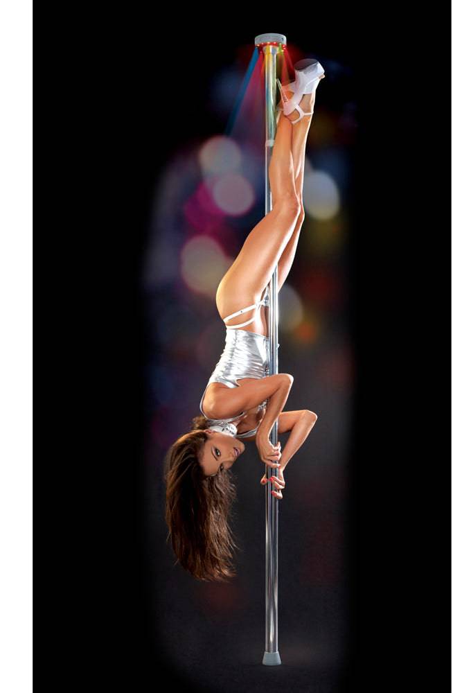 Pipedream - Fetish Fantasy - Light Up Disco Pole - Silver - Stag Shop